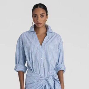 KBB by KAHLANA Women's Long Sleeve 'The Tie Waist Shirtdress